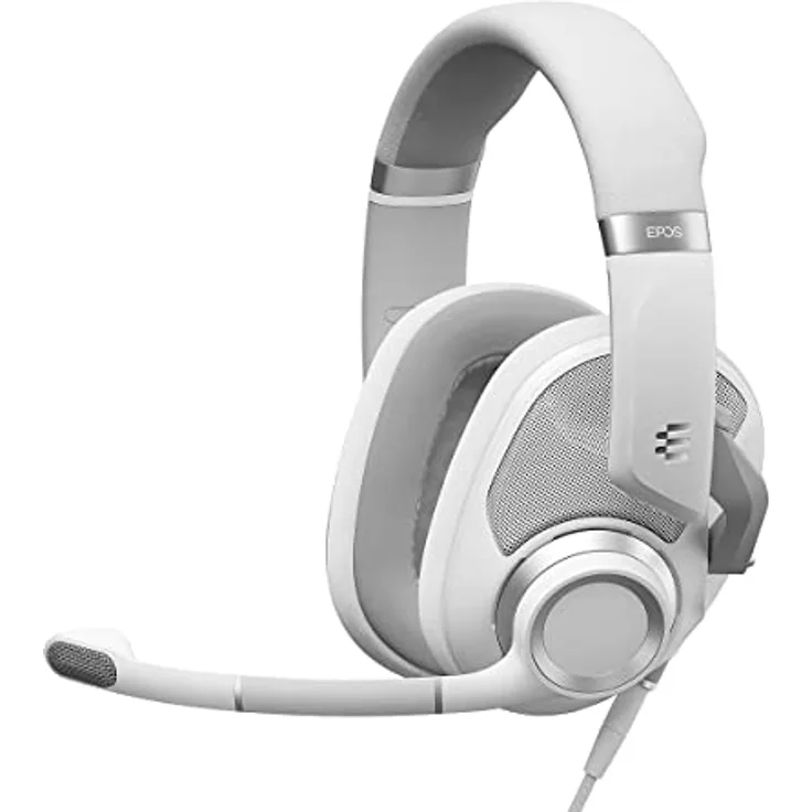 EPOS H6Pro Gaming Headset mit Mikrofon - Offene Akustik - Leichter Kopfbügel - Bequem & Robust - Für PC, Mac, PS4, PS5, Xbox Series X, Xbox One, Nintendo Switch (Weiß)