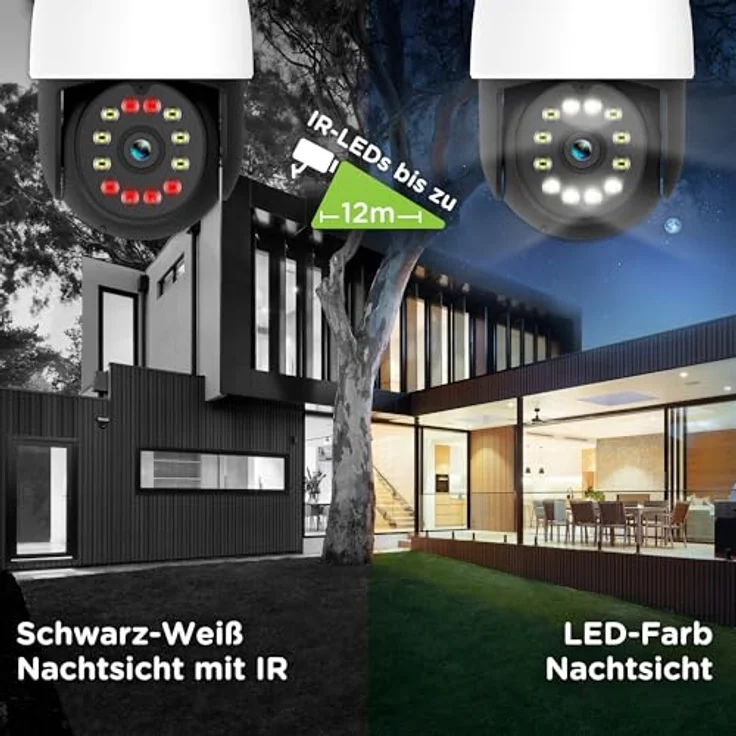 Atlantis A14-SC970-PT, 2K Wireless Outdoor Wi-Fi Kamera mit 4 Mpixel, Motorisierung, 360° Rotation, Nachtsicht bis 12m, IP64, Mikrofon, kostenlose APP – Bild 4