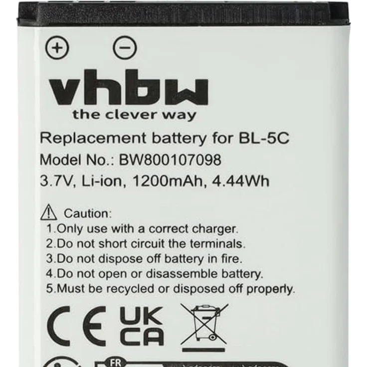 vhbw 10x Akku Ersatz für RTX 10000058, Lithium-Ionen Hochleistungsakku mit 1200 mAh und 3,7 Volt – Bild 5