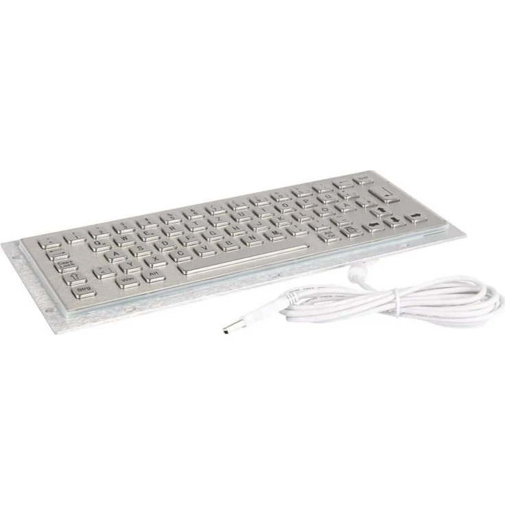 Joy-it IPC Keyboard 01A, Kabelgebundene Tastatur mit IP65/NEMA 4X Schutz, Deutsch QWERTZ Layout, silber