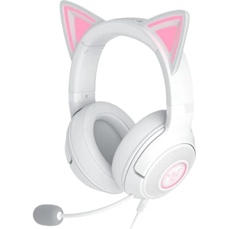Razer Kraken Kitty V2, Kabelgebundenes Gaming Headset mit Katzenohren und Razer Chroma RGB, Weiss – Bild 12