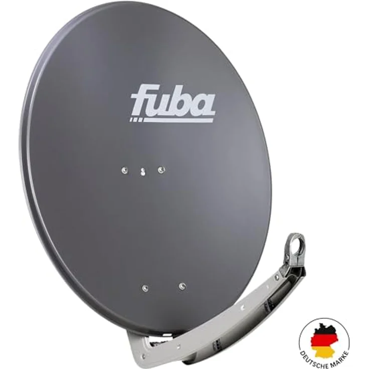 Premium X Fuba DAA 780 A Satelliten-Komplettanlage, Alu Anthrazit, Quad LNB schwarz, 4 Teilnehmer, 8x F-Stecker – Bild 3