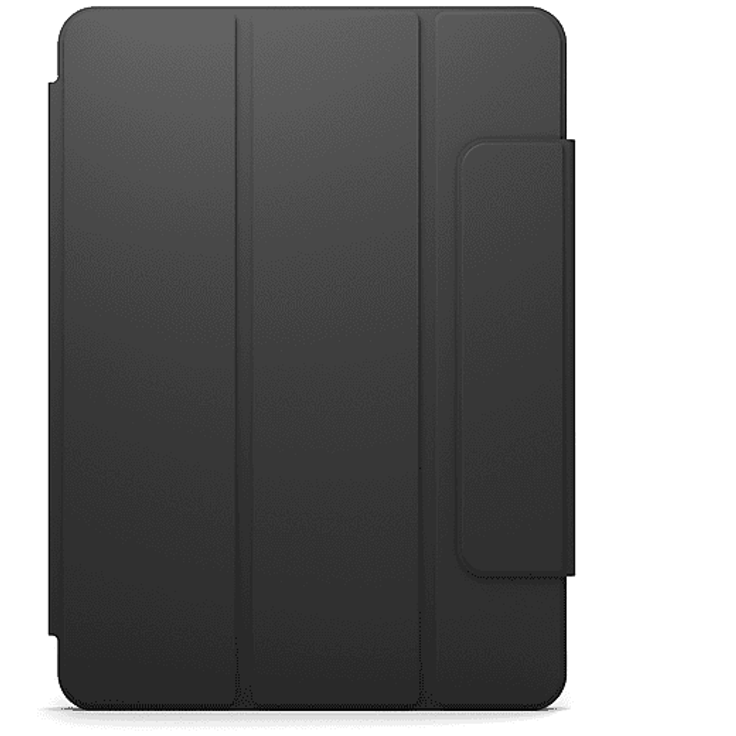 VONMÄHLEN Foldable Folio, Full Cover für Apple iPad Air 11", mit Magnet-Halterung und samtiger Außenseite, Schwarz