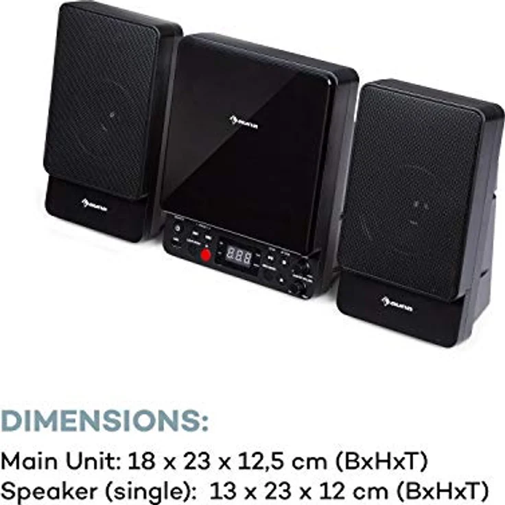 Microstar Microsystem Vertikalanlage CD-Player Bluetooth USB-Port Fernbedienung – Bild 9