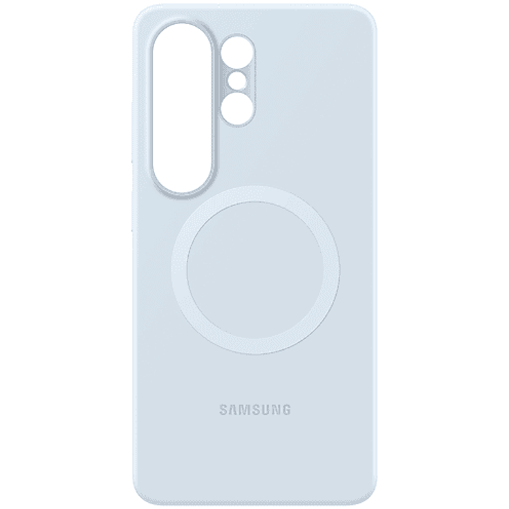 SAMSUNG Silicone Magnet Case für Galaxy S26 Ultra, mattsilicone Rückschale in Lightblue mit integrierter Magnetfunktion und griffiger Oberfläche