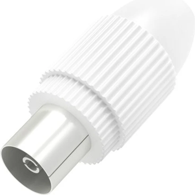 Hama Antennenkabel 00205214, Koaxial, weiblich zu weiblich, 7 mm, weiß