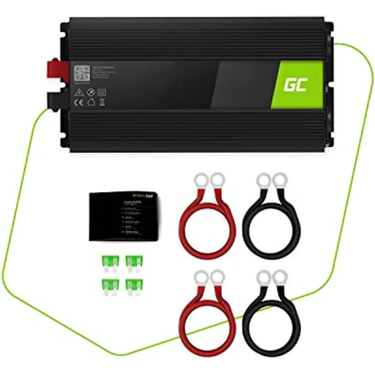 Green Cell Wechselrichter, 1500 Watt, 12 V, 2 Ausgänge, Schwarz – Bild 7
