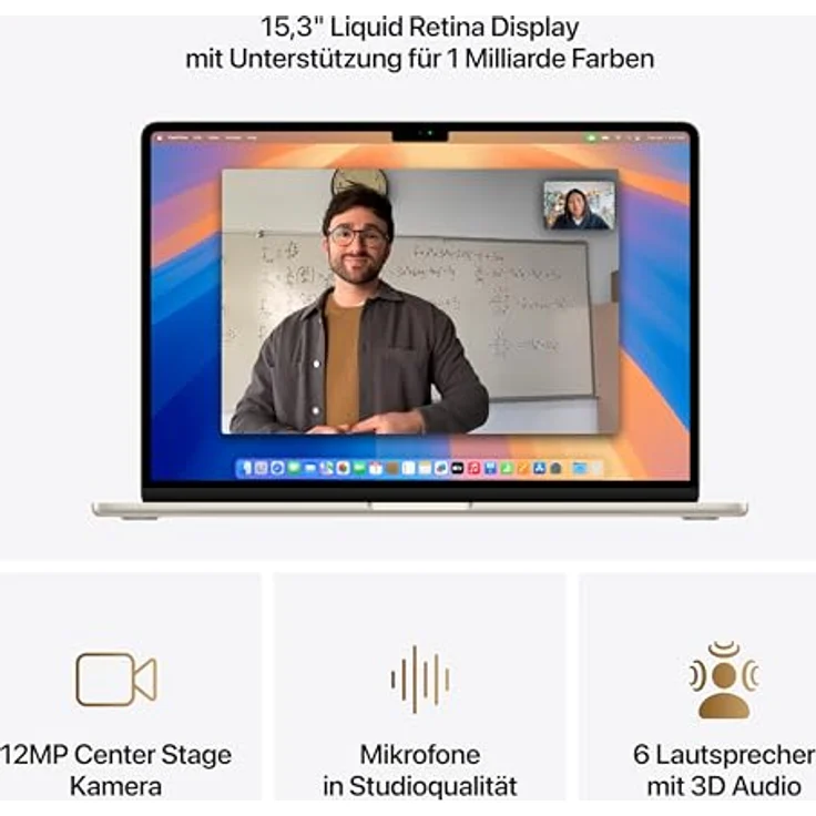 Apple Macbook Air 15" - M4 10-Core CPU 10-Core GPU - 16 GB - 256 GB SSD - Polarstern 2025 – Bild 3