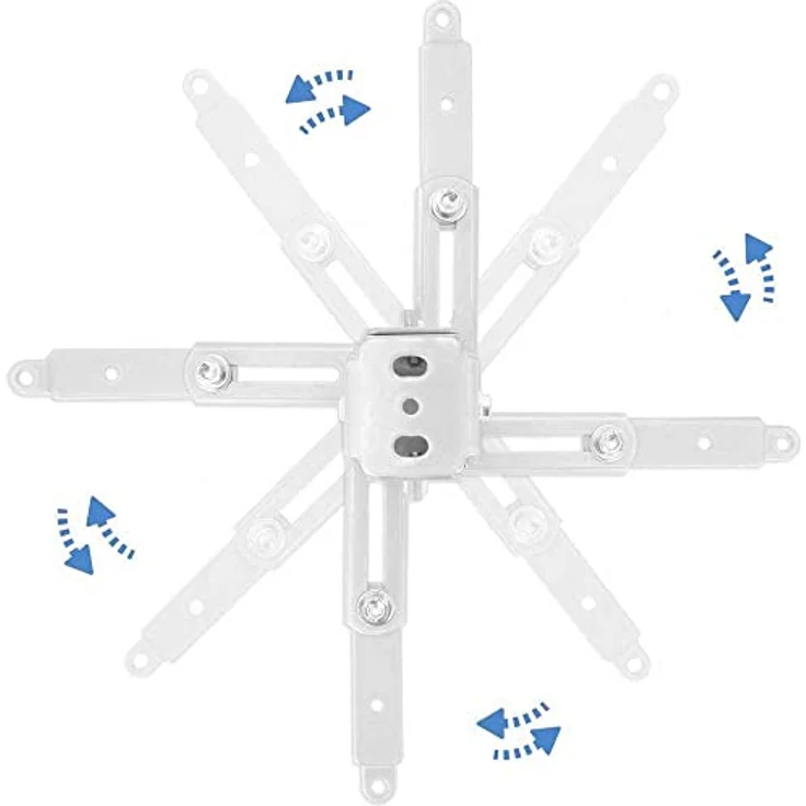 TooQ PJ2012T-W - Verstellbare Neigung der Decke und einstellbar für Projektor bis zu 20 kg Gewicht, höhenverstellbar von 130mm bis 650mm, Neigung +-- 15 °, weiß – Bild 5