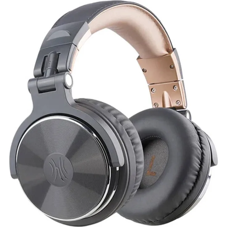 OneOdio Pro10, Kabelgebundene Kopfhörer mit 50 mm Treiber und dualen Anschlüssen (Grau)