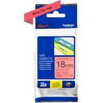 Brother P-touch TZe-441, Schriftband schwarz auf rot, 18mm breit, 8m lang, laminiert, wisch- und wetterfest