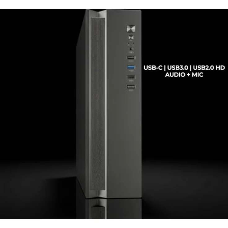 Tacens Anima ACSLIM500, Micro-ATX Mini Tower Gehäuse, Schwarz, 500 W, erweiterte Kühlung, horizontale/vertikale Installation – Bild 5