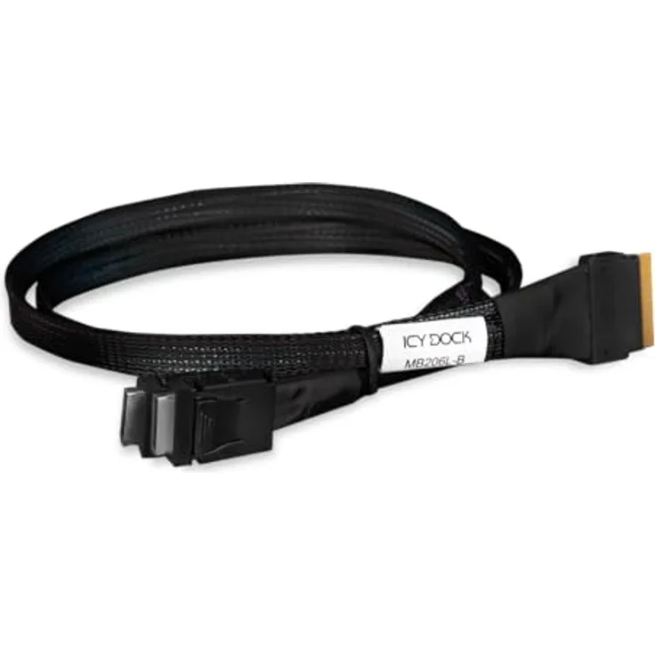 Icy Dock SlimSAS 8i to 2 x OCulink 4i Kabel, PCIe 4.0, Hochgeschwindigkeitsdatenübertragung