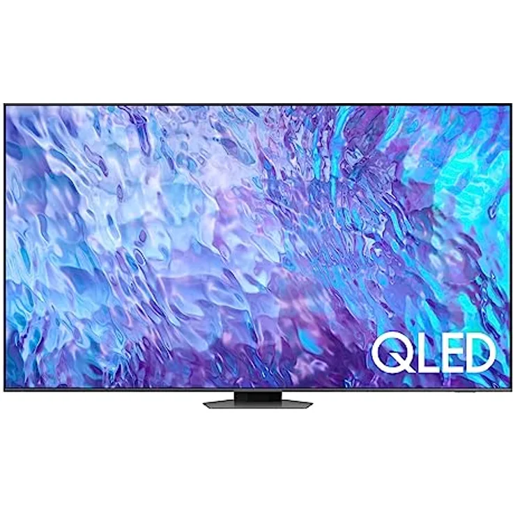 Samsung QLED 4K Q80C 98 Zoll Fernseher (GQ98Q80CATXZG, Deutsches Modell), Smart-TV, Direct Full Array, Neural Quantum Prozessor 4K, Real Depth Enhancer [2023] [Energieklasse F]