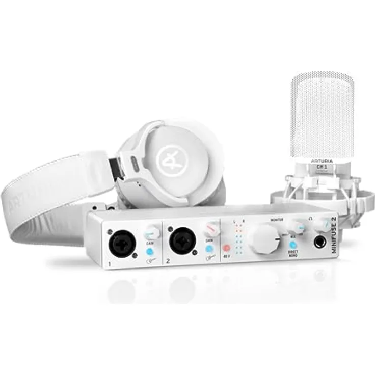 Arturia MiniFuse Recording Pack White USB-Audio Interface+ CM1 + EF1 - USB Audio Interface