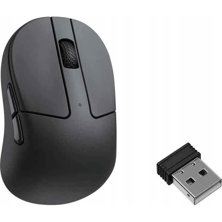 Keychron M4-A1, kabellose Gaming-Maus mit 1000 Hz Polling-Rate, ergonomischem Design und optischer Sensortechnologie, Schwarz