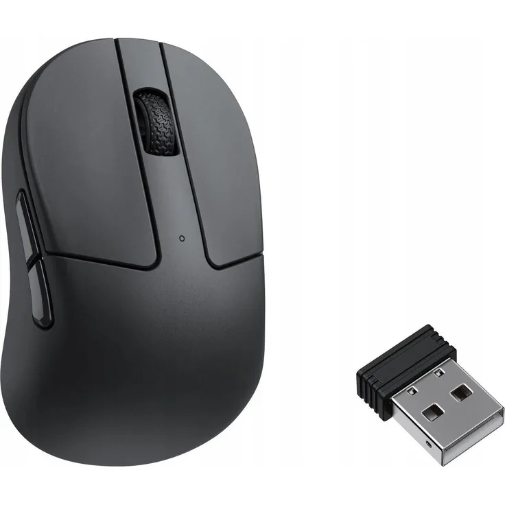 Keychron M4-A1, kabellose Gaming-Maus mit 1000 Hz Polling-Rate, ergonomischem Design und optischer Sensortechnologie, Schwarz