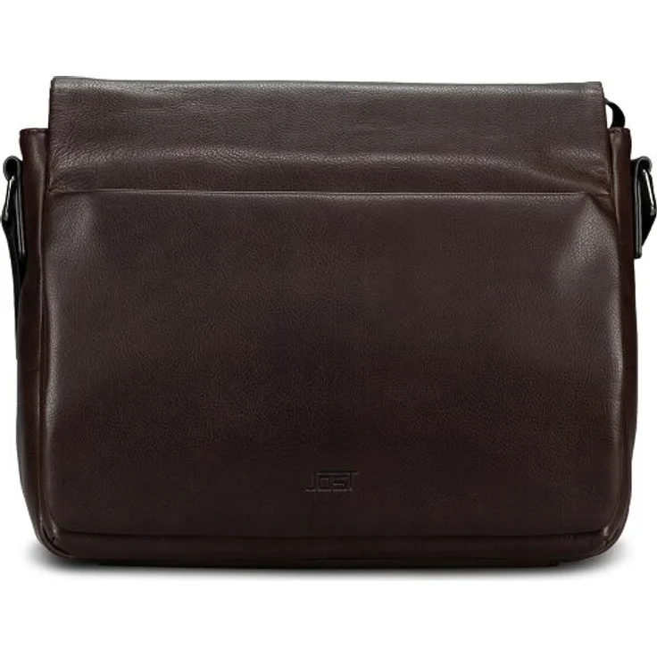 Jost London Messenger, Leder Tasche mit 34 cm Laptopfach, braun
