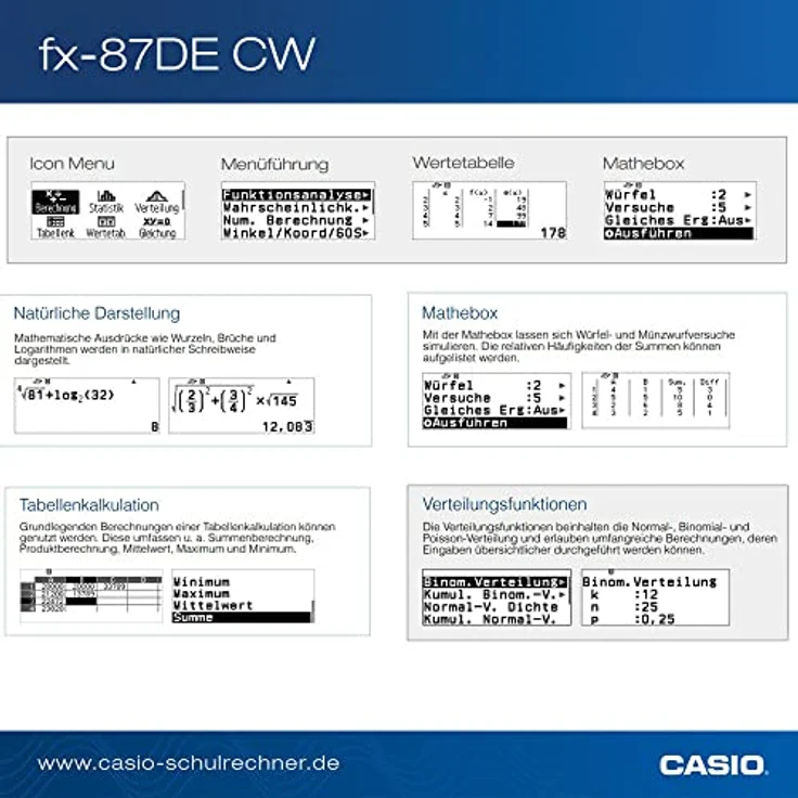 Casio FX-87DE CW ClassWiz technisch wissenschaftlicher Rechner – Bild 4