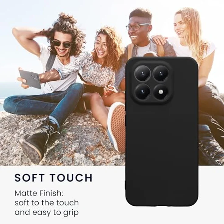 kwmobile Handyhülle kompatibel mit Xiaomi 15T, Silikon Case in Schwarz matt, flexibel und rutschfest – Bild 4