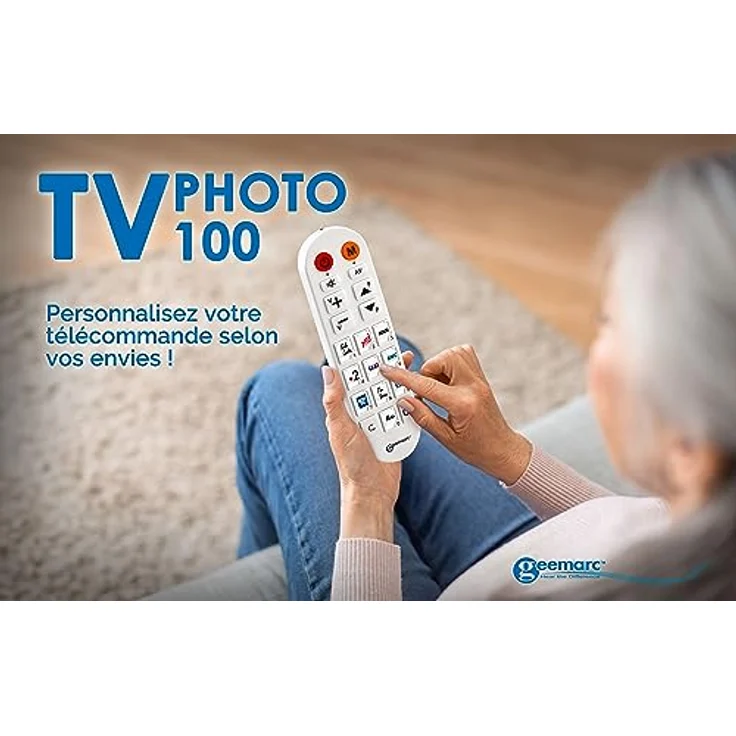 Geemarc TV Photo100 - Programmierbare Universalfernbedienung mit personalisierbaren Fotospeichertasten – Bild 4