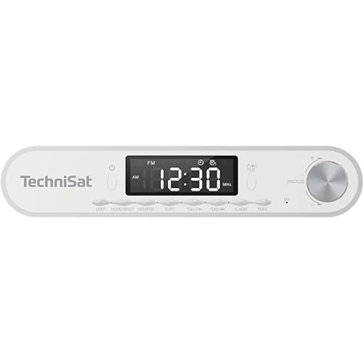 TechniSat Viola Küchenradio, Unterbau Radio mit UKW/FM, Bluetooth, LED Display, Arbeitsleuchte, Timer, Weckfunktion, Freisprecheinrichtung, 5 W Lautsprecher, weiß – Bild 1