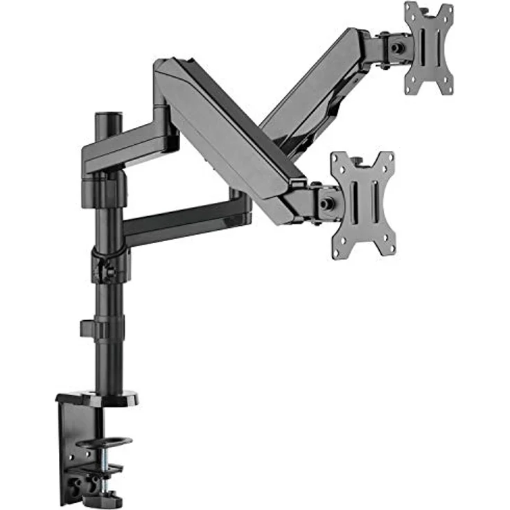 RICOO Dual Monitor Halterung Tisch Mechanische Feder für 17-32 Zoll, VESA Tischhalterung, Monitorarm TS9611, Monitorhalterung 2 Monitore Arm Bildschirmhalterung Bildschirm Halter – Bild 1