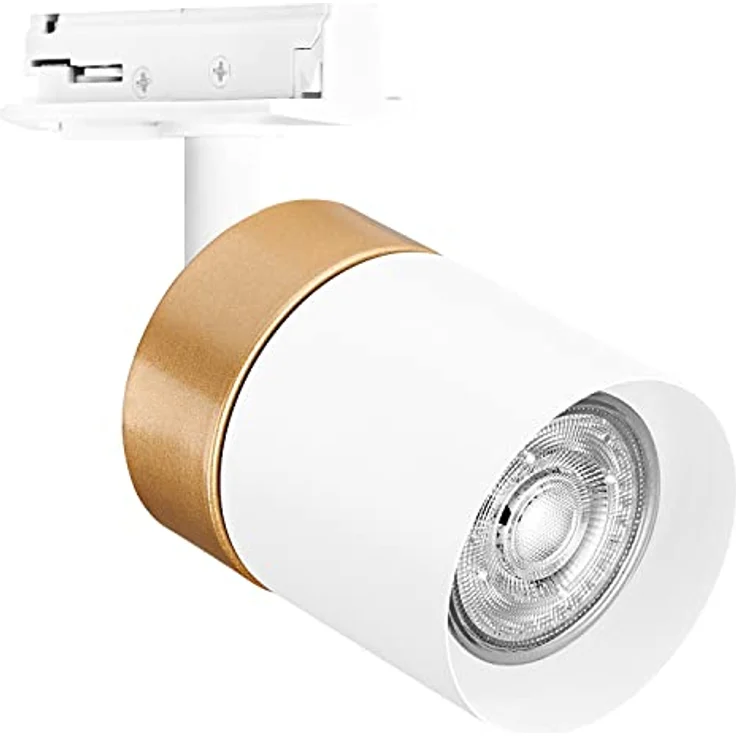 LEDVANCE TRACKLIGHT Schienensystem-Leuchtenkopf, gold/weiß, mit GU10-Sockel, kann mit einfacher oder smarter Lampe bestückt werden, smart, WiFi, loftartiges Design, Schutzklasse IP20 – Bild 1