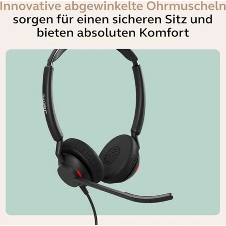 Jabra Eng. 50II Stereo, Kabelgebundenes On-Ear Headset mit 3-Mikrofon-System und Geräuschunterdrückung – Bild 5