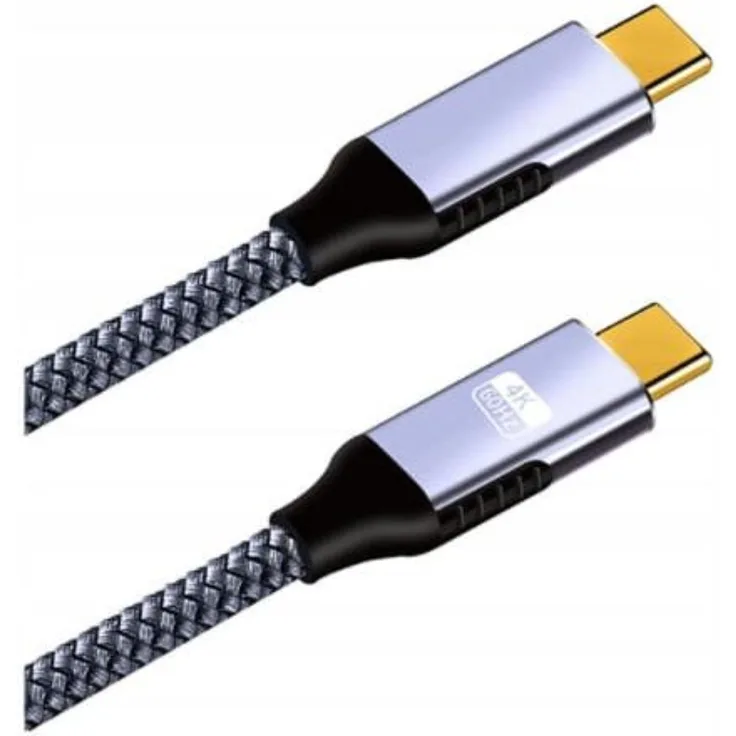 ZENWIRE Thunderbolt 3 USB-C auf USB-C Kabel, 4K 60 Hz, 10 Gbit/s, 100 W PD 5A, 2 m, Nylon, Schwarz