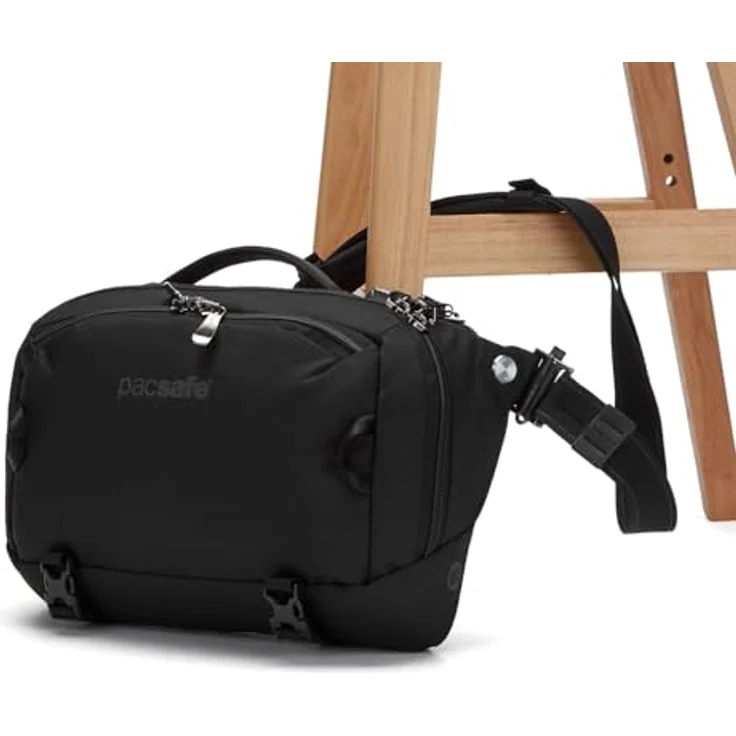 Pacsafe EXP 12 Sling, Notebook Tasche für 33,0 cm (13"), Schwarz, mit Roobar Deluxe Schließsystem und schnittfesten Materialien – Bild 6