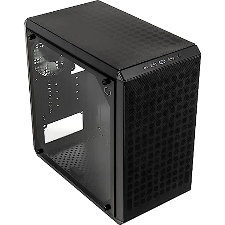 Cooler Master MasterBox Q300L V2 – mATX-Mini-Tower-Gehäuse, 1 x 120 mm vorinstallierter hinterer Lüfter, gehärtete Glasscheibe, sauberes Routing, mehrere Kühloptionen und USB 3.2 Gen 2x2 Typ-C 20 GB/s – Bild 2