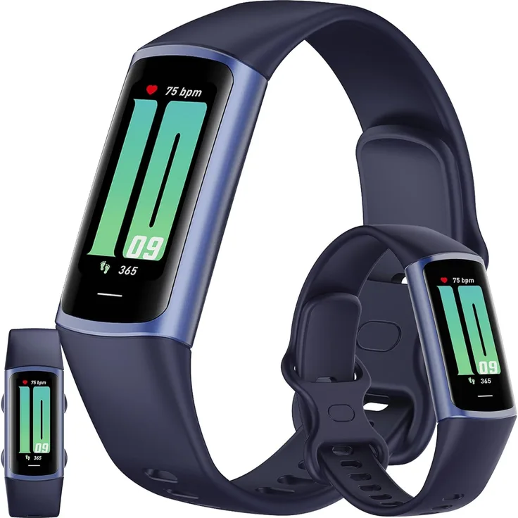 ZPIMY Smartwatch ZPIMY mit 1.1 Zoll AMOLED Display, 5ATM wasserdicht, über 100 Sportmodi, Aktivitätstracker für Android iOS und integrierten Sprachassistenten