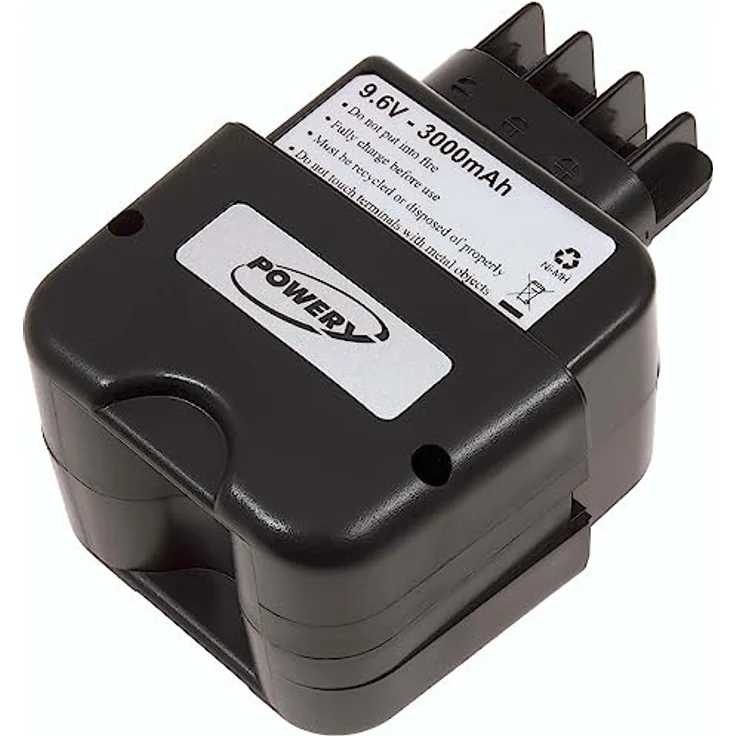 akku-net Akku für metabo Bohrschrauber A BE 9,6/2RT 3000mAh NiMH, 9,6V, Schwarz – Bild 1