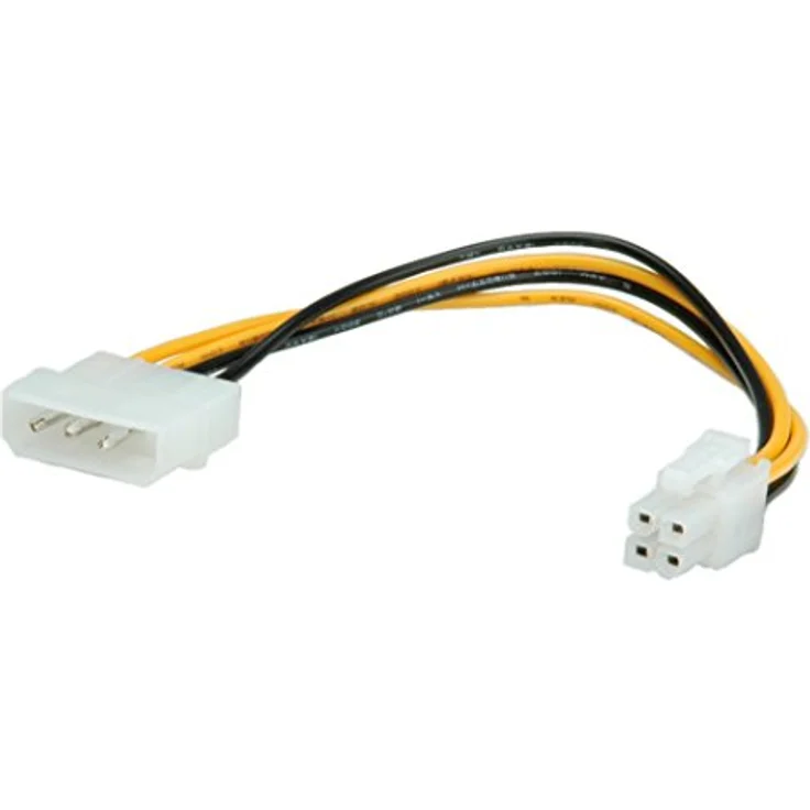 ROLINE Internes Power Kabel, 4pol. HDD / ATX12V-P4 4-polig Power, 0,15 m – Bild 2