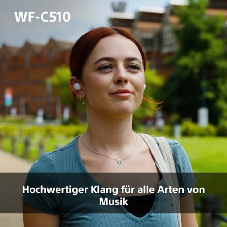 Sony WF-C510 Truly Wireless Kopfhörer - Klein, leicht, Bluetooth In-Ear Kopfhörer mit Multipoint Connection, Ambient Sound, IPX4 Bewertung, Spotify Tap, Quick Charge, 22 Std Akku, iOS & Android - Weiß – Bild 4