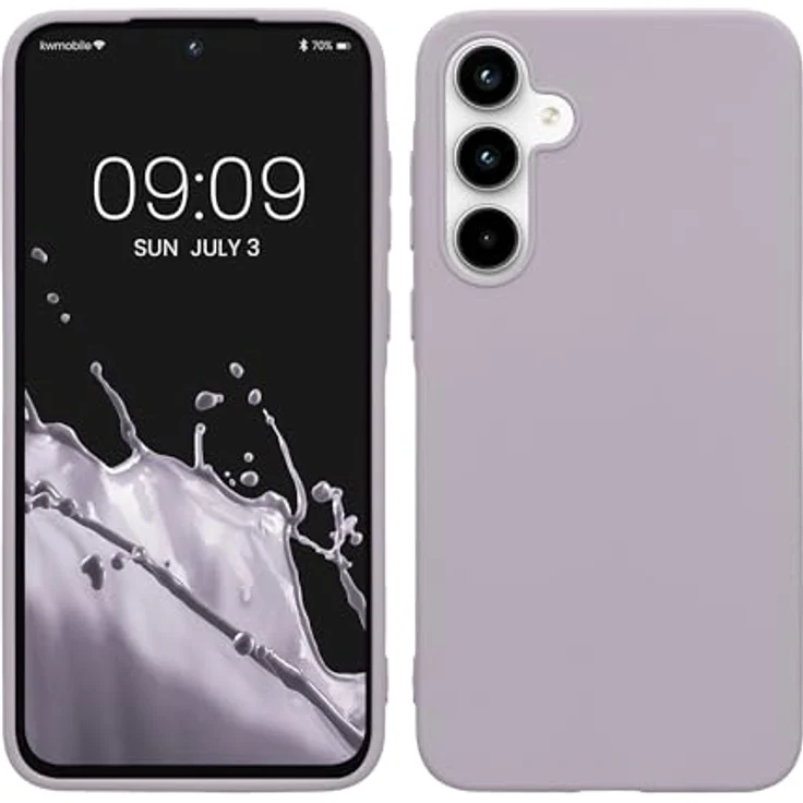 kwmobile Hülle für Samsung Galaxy A35 - weiches TPU Silikon Case, kabelladesfähig, lavendel – Bild 1