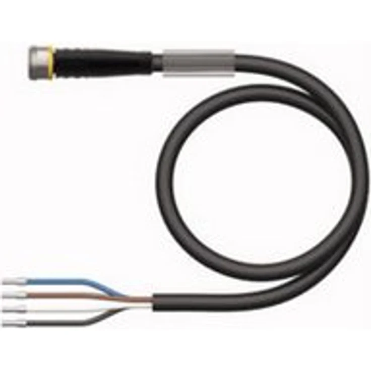 Turck Anschlussleitung PUR PKG4M-5/TXL, Verlängerungskabel 5m, M8-Kupplung, schwarz, IP67/IP69K, chemikalien- und ölbeständig