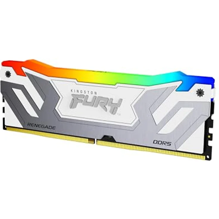 Kingston Fury Renegade DDR5 RGB CUDIMM 24GB 8800MT/s CL42 Silber/Weiß, Desktop Gaming Speicher Einzelmodul – Bild 1