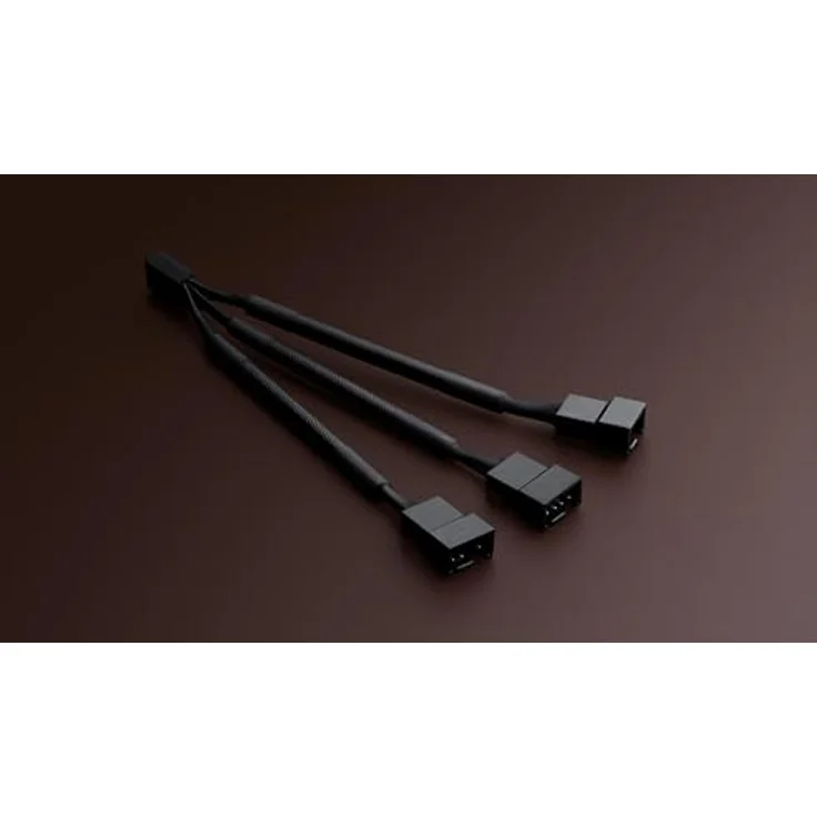 Noctua NA-SC1 Sx2, 3-Wege-Lüfterverteilerkabel, 4-Pin PWM (Doppelpackung, 13cm, Schwarz) - Zweierpackung mit hochwertigem Lüfterverteilerkabel für präzise Drehzahlsteuerung und vielseitige Anschlussmöglichkeiten – Bild 3