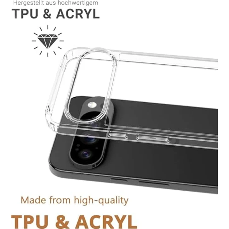 JT Berlin Pankow Clear BackCase für Google Pixel 10/10 Pro, Anti-Finderabdruck, kratzfest, kompatibel mit Wireless Charging, transparent – Bild 5