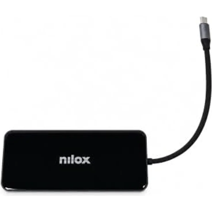 Nilox 12 in 1 USB-C Hub, Docking Station in Grau mit 12 Ports, Slim Fit, Plug & Play – Bild 1