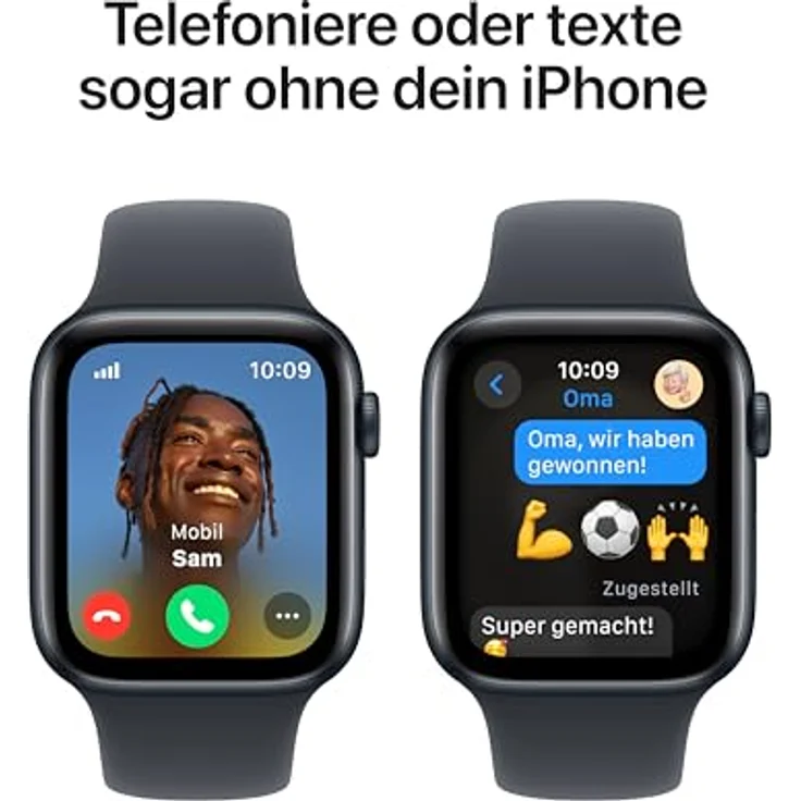 Apple Watch SE (2. Generation) GPS + Cellular 44 mm Smartwatch in Mitternacht mit Sportarmband, Fitness und Schlaftracker, Unfallerkennung, Retina Display – Bild 4
