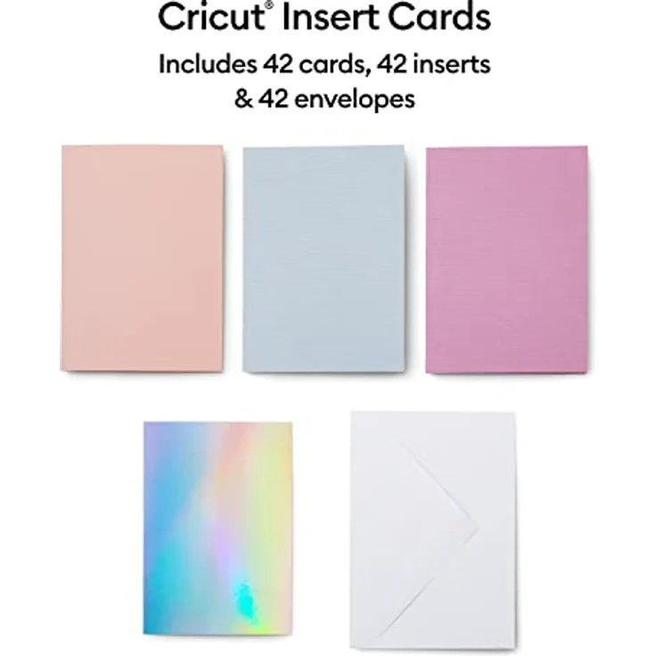 Cricut Insert Cards Princess R10, Kartenset in Tulpenblau und Puder, für personalisierte Grußkarten mit tiefenwirksamen Einlegern – Bild 2