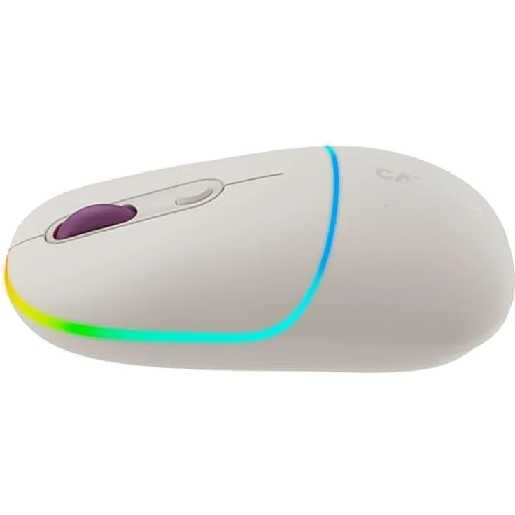CANYON MW-22 2-in-1 RGB-Funkmaus, Beige, zuverlässige Funktechnologie, individuelle RGB-Beleuchtung, leichtes Gewicht – Bild 4