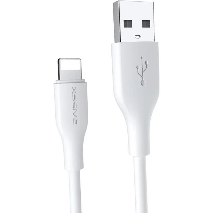 Xssive 2.4A 1 Meter iPhone Datenkabel, USB zu iPhone Schnell-Ladekabel in weiß, Lade- und Synchronisationsfunktion