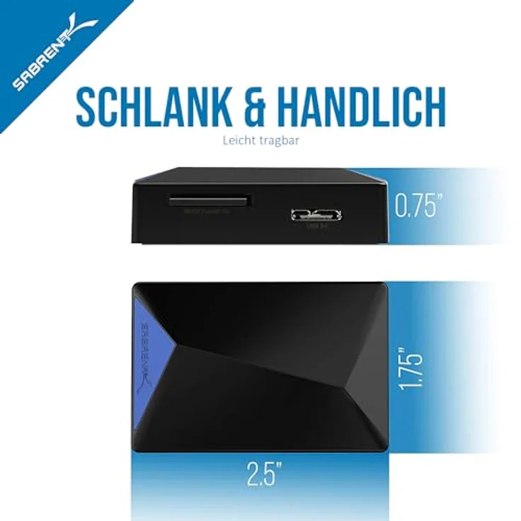 Sabrent Externe Kartenlesegeräte - USB 3.0 Superspeed 4-Slot-Speicherkartenleser für Windows, Mac und Linux - Unterstützt SD, SDHC, SDXC, MMC/MicroSD, T-Flash/MS, MS PRO Duo/CF und mehr (CR-BMC3) – Bild 6