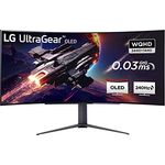 LG Electronics 45GR95QE-B UltraGear Gaming Monitor 45" (113 cm), Curved, OLED, 3440 x 1440, 21:9, WQHD 1440p, 98,5% DCI-P3, HDR10, 0,03 ms GtG - Schwarz