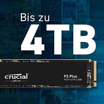 Crucial P3 Plus 2TB M.2 PCIe Gen4 NVMe Interne SSD: Tests, Infos 