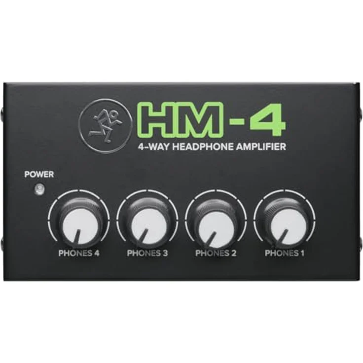 Mackie HM-4, Kompakter 4-Kanal Kopfhörerverstärker mit robuster Metallkonstruktion und keepdrum Verlängerungskabel – Bild 2